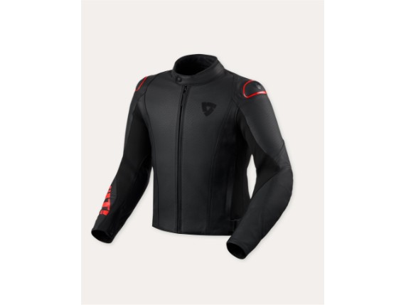 FJL156 Jacke Quadratic_Schwarz_Rot_1
