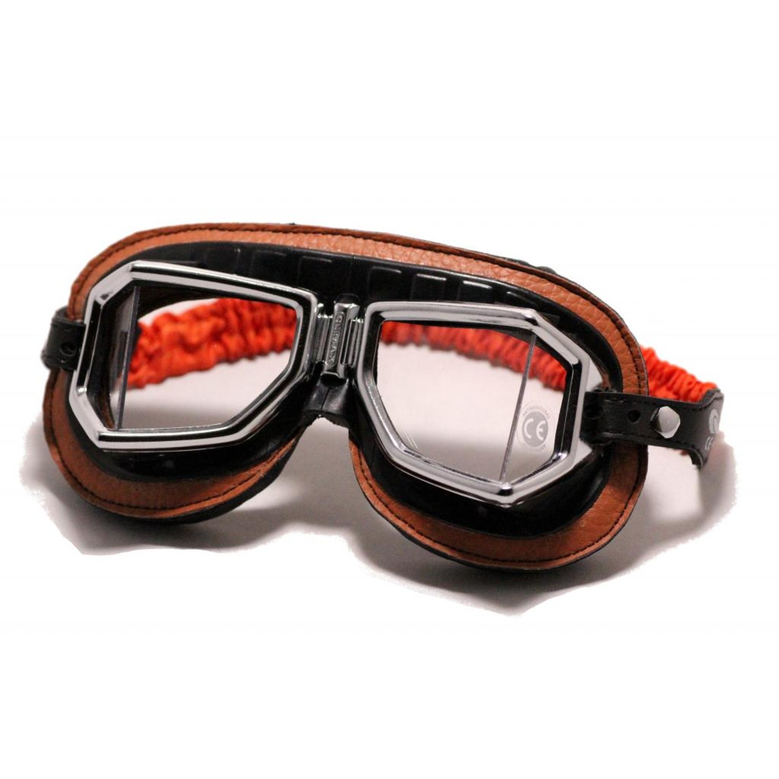 Indoport Aviator-Brille T2 Chrom schwarz klare Gläser 