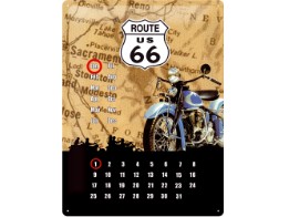 Blechschild-Kalender Route 66