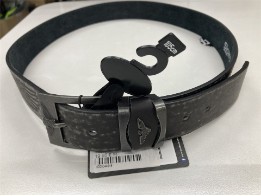 Leder-Gürtel schwarz-silber