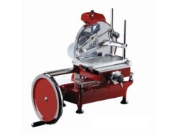 Aufschnittmaschine mechanisch Volano 300 rot aus Italien Handbetrieb
