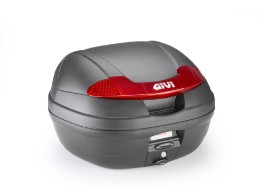 E340 Vision Topcase Monolock mit Platte Reflektor rot