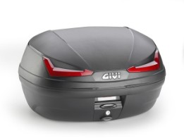 E455 Simply IV Monolock Topcase, mit Platte, roten Reflektoren