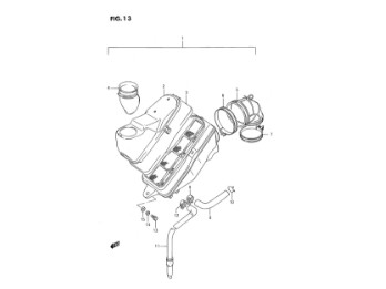 Luftfilter Suzuki VS 1400 Alle Model vordere Zylinder