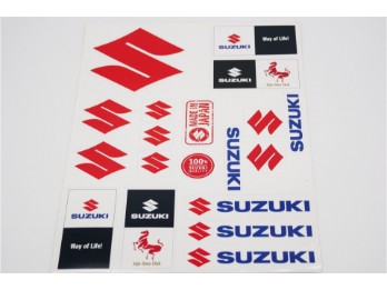 A-4 Stickerbogen mit verschiedenen Suzuki Logos