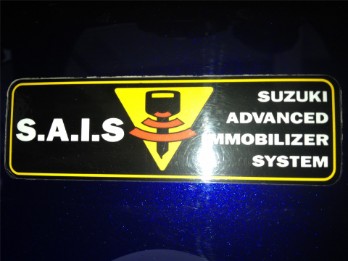 S.A.I.S Hinweis Aufkleber Tank