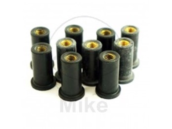 Gummimuttern Satz 10 Stück M6 x 1,0 mm