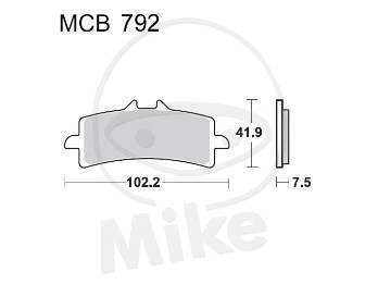 §-Bremsbeläge Lucas TRW-Moto Typ > MCB792 CRQ GSX-R600/750 `11-