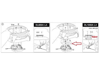 Adapterplatte für Tankrucksack DL 1000 V-Strom `14