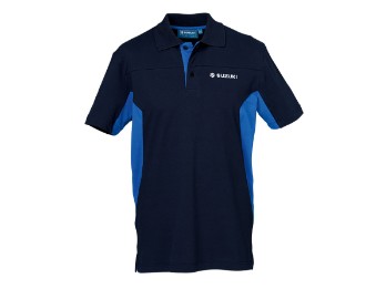 Suzuki Team Polo Shirt Herren blau/dunkelblau