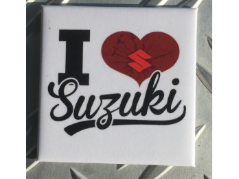 Folienmagnet I Love Suzuki Quadratisch