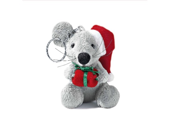 4957660, Plüsch Maus mit Geschenk