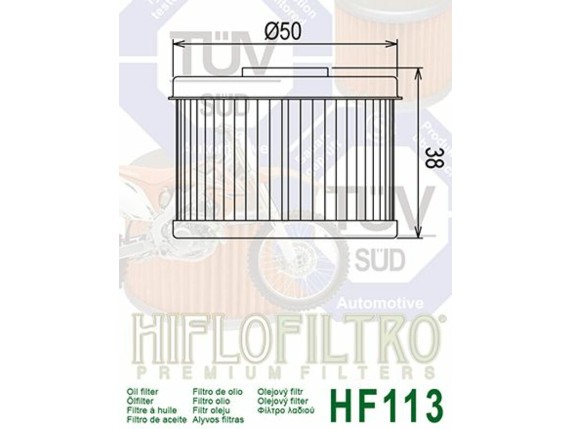 7230790, Ölfilter Honda TRX/VT125