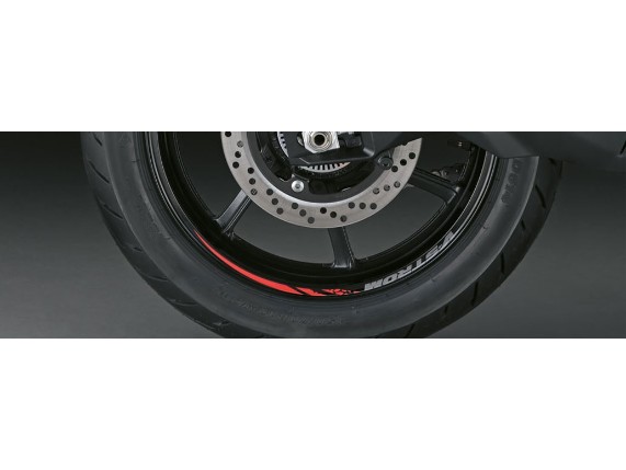 99183-25L10-RED, Felgenrand Dekor Aufkleber