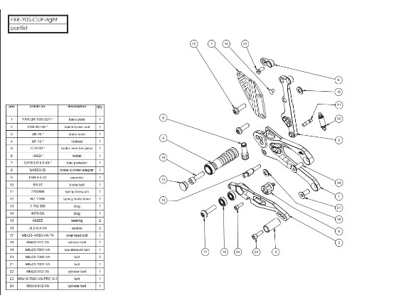 US-16-B, Gilles FXR Bremshebel für