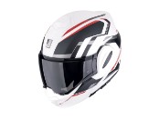 Klapphelm Scorpion EXO Tech Evo Furio matt white black red