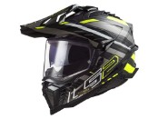 Endurohelm LS2 MX701 Carbon Explorer Edge black yellow titan