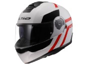 Klapphelm LS2 FF908 Strobe 2 Autox white red