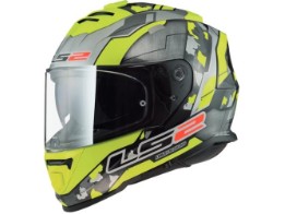 Integralhelm LS2 FF800 Storm II Cyborg high fluo yellow grey