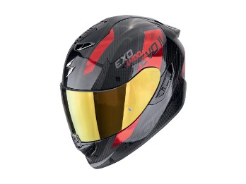 Integralhelm Scorpion EXO 1400 Evo 2 Carbon Air Platted black red