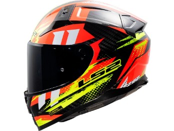 Carbonhelm LS2 FF811 Vector II Tantic red yellow fluo