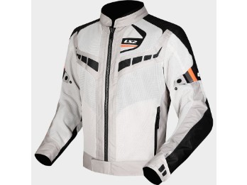 Damen Sommerjacke LS2 Garda Air Lady black grey orange fluo