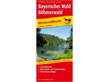 Motorradkarte BAYRISCHER WALD - BÖHMERWALD