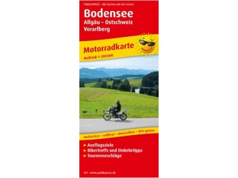 Motorradkarte BODENSEE-ALLGÄU-OSTSCHWEIZ-VORARLBERG