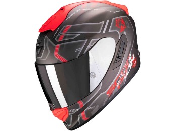 Integralhelm Scorpion EXO 1400 Air Spatinum matt silver red