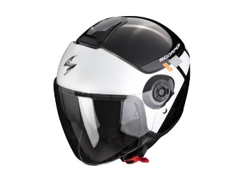 Jethelm Scorpion EXO City II Mall schwarz weiss glänzend
