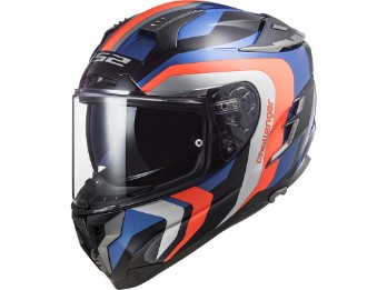 Integralhelm LS2 FF327 Challenger Galactic blue fluo orange