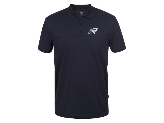 RUKKA Poloshirt AXMAR schwarz silber mit AWS Dry Technologie Motorrad Shirt 