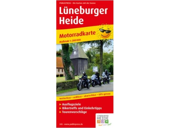 9783899202458, Motorradkarte LÜNEBURGER HEIDE