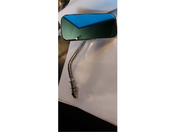 Rechteckiger Spiegel mit 4" langem Schaft blau getönt
