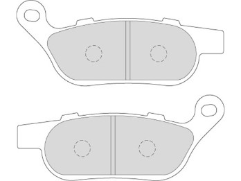Bremsbeläge hinten für Softail und Dyna Modelle - Ferodo 'ST' Compound