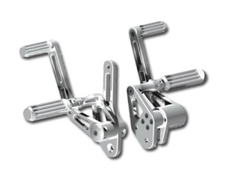 Vorverlegte Rastenanlage für Dyna Modelle 06-16, Grooved Design, poliert
