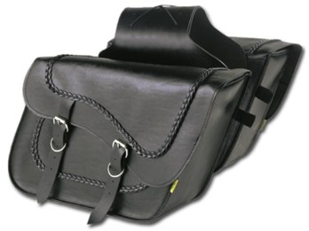 Satteltasche mit verstärkten, geflochtenen Kanten, Fleetside Slant