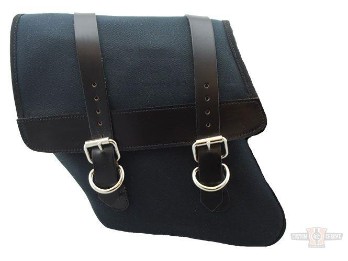 All HD 96-UP Dyna Canvas Left Side Saddel Bag - Black