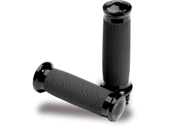 Contour Grips Black Chrome 1" ,dual cable