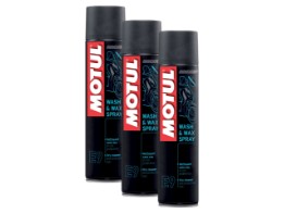 Motul MC CARE™ E9 Wash & Wax Spray Trockenreiniger 3x400ml Spraydose