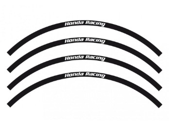 BLACKBIRD Felgenrand- Felgenringaufkleber Racing schwarz Honda 17" 18" 19" 21"