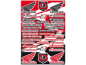 Aufkleberbogen Stickerbogen Honda Racing Kit 50x35cm