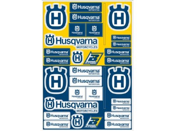 Aufkleberbogen Stickerbogen Husqvarna Racing Kit 50x35cm