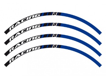 Felgenrand- Felgenringaufkleber Racing blau für 17" 18" 19" 21"