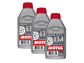 MOTUL Brake Fluid DOT 3 & 4 Bremsflüssigkeit 3x500ml Flaschen