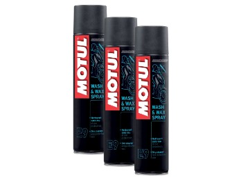 MOTUL MC CARE™ E9 Wash & Wax Spray Trockenreiniger 3x400ml Spraydose