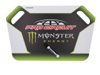 PRO CIRCUIT Monster Energy Pit Board Anzeigetafel Boxenschild + Marker