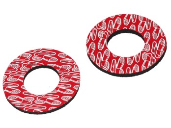 Neopren Griff Grip Donuts rot/weiß