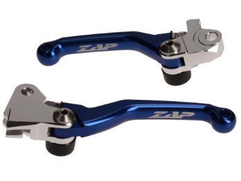 ZAP Kupplungs-Bremshebel Set Flexs passt an Kawasaki KXF 250 13-20 450 13-18 blau