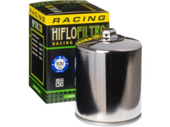 HIFLO Ölfilter HF 170 Racing Chrom passt an Harley Davidson 1340 70-98 XL XLH XR